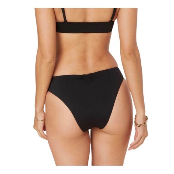 Andie NWT The Symi Sustainable High Leg Cut Low Rise Bikini Bottom Black XL - Picture 15 of 15